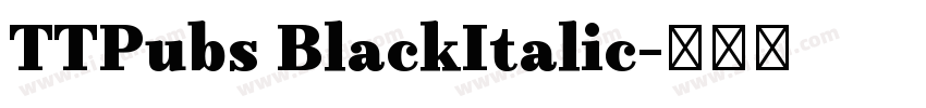 TTPubs BlackItalic字体转换